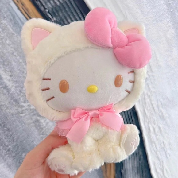 🎀COMING SOON🎀 CUTE HELLO KITTY SOFT KITTEN KEYCHAIN & STUFFED 2PC PLUSH SET💖 - Picture 6 of 10